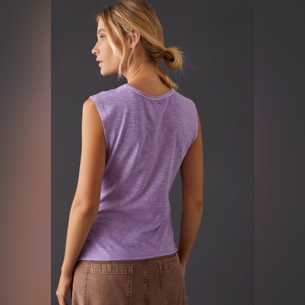 Pilcro Lavender Ruched Tank Top - Picture 5 of 14